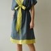Butter Fly II ...Dark Green Cotton Dress