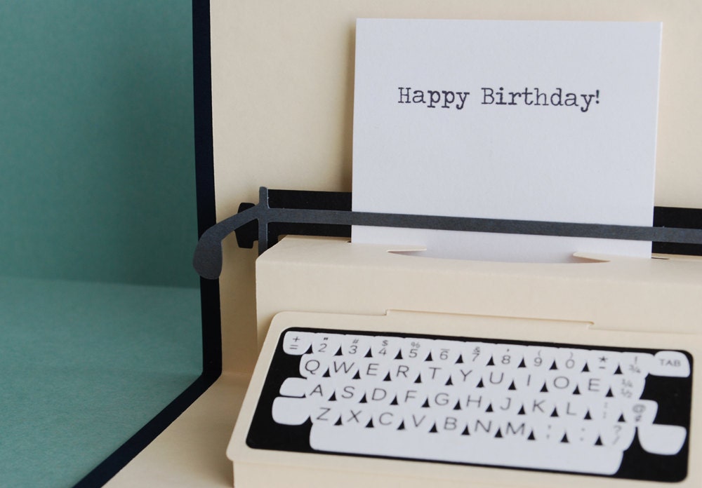 Typewriter Pop-Up Card
