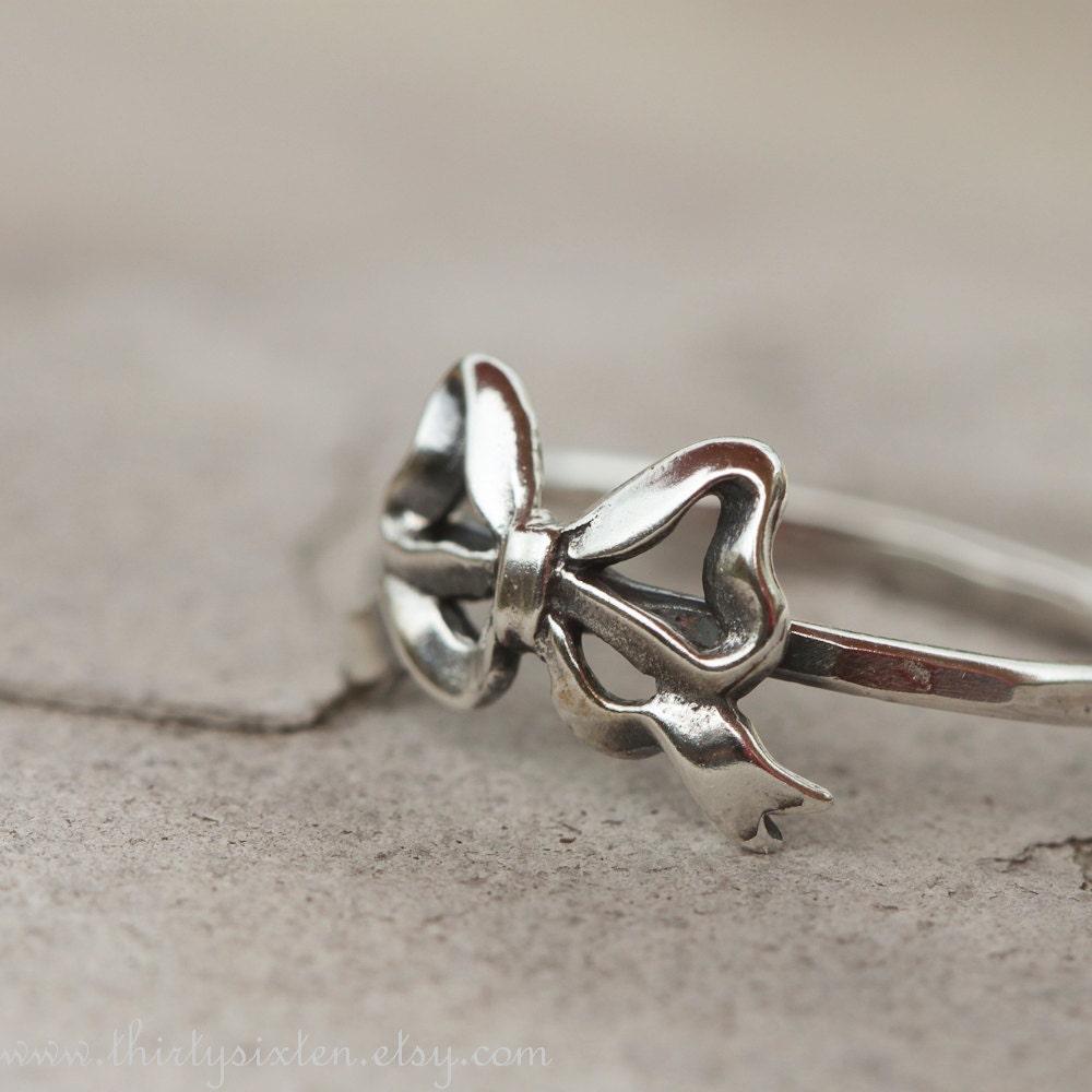 Bow Ring Sterling Silver Stacking