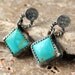 Rustic Sterling Silver and Turquoise Earrings