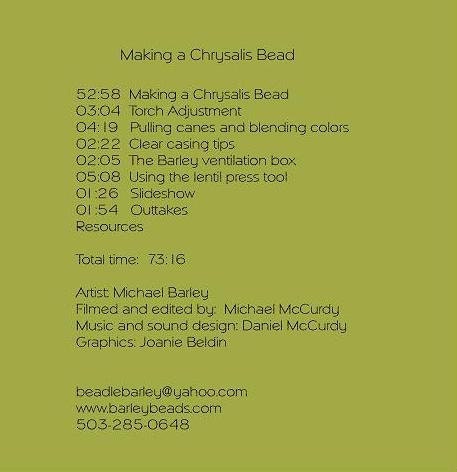 DVD: Making a Chrysalis Bead with Michael Barley