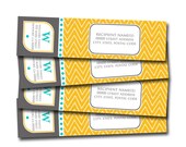 Chevron Holiday Christmas Wrap Around Address Label PDF Template - Printable