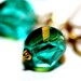 Teal Glass Earrings - 'Teal Feather'