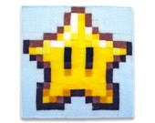 New Super Mario Bros. Star Sprite 4 x 4 Felt Collage