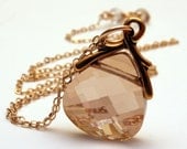 Golden Shadow Swarovski Necklace in 14k Gold Fill