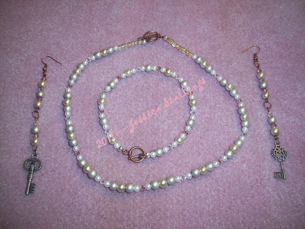 Vintage Rose Swarovski Set