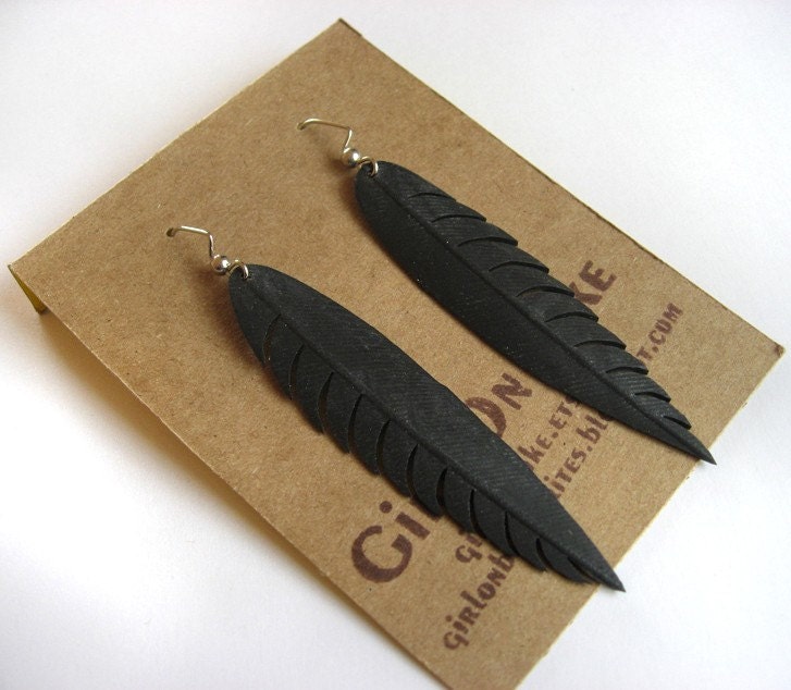 Half Native - Recycled Bike Tube Earrings