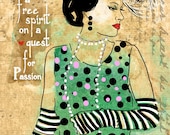 Free Spirit / original illustration ART Print SIGNED /  8 x 10