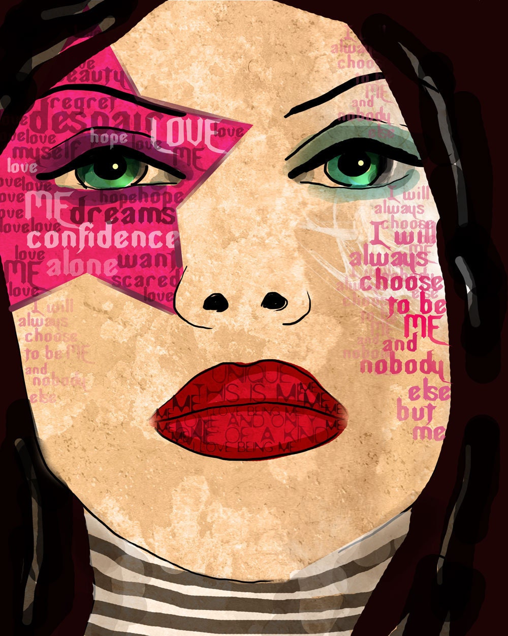 Me / Confidence / original illustration ART Print SIGNED / 8 x 10 / NEW