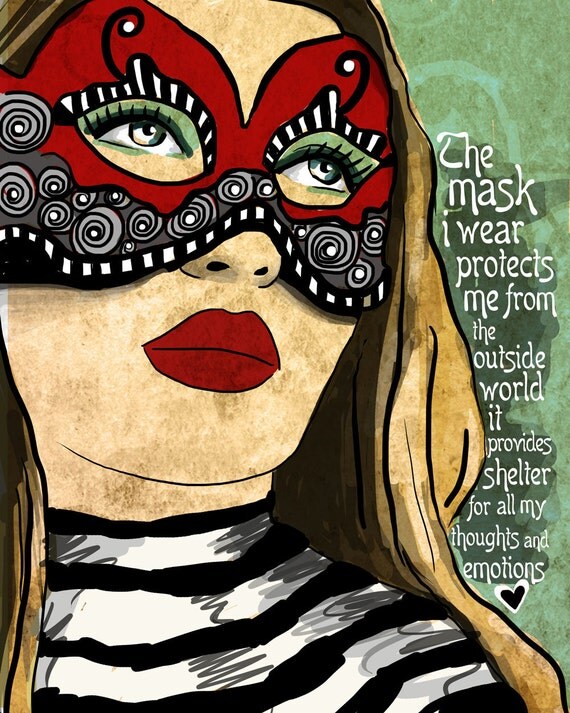 The Mask / original illustration ART Print SIGNED / 8 x 10 / NEW