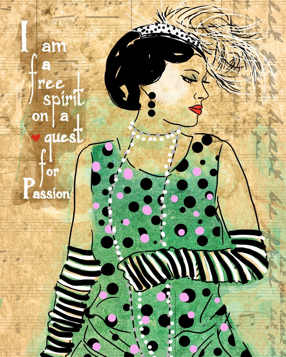 Free Spirit / original illustration ART Print SIGNED / 8 x 10