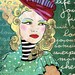 Stay True to You / Inspirational Art Fashion Teal Red original illustration ART Print Hand SIGNED / 8 x 10 / NEW