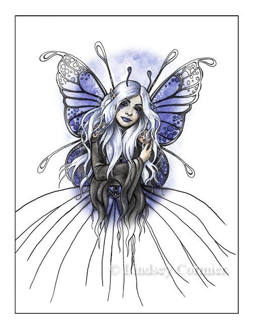 fairies gothic coloring pages - photo #26