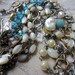 RESERVED for B.R. - a loving heart - vintage assemblage triple wrap necklace with mother of pearl rosaries by the french circus