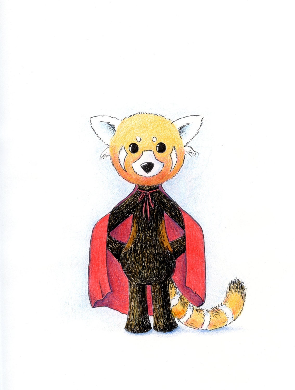 Super Walter, the Red Panda 8 x 10 Print by SBMathieu