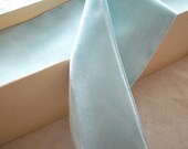 1 yard of superb all rayon pale blue 2 1/2 inch velvet ribbon,more avail.