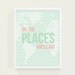 Dr. Seuss Wall Art - Mint Green Baby Girl Nursery Art Print - Oh, The Places You'll Go - Map Nursery Wall Art Poster - Kids Wall Art