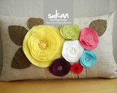 Sukan / Color Flowers Pillow Cover Decorative Pillows Baby Bedding Throw Pillows Accent Pillows Nursery Decor