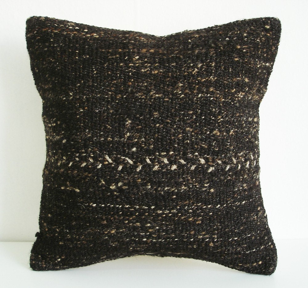 Sukan / Hand Woven - Turkish Kilim Pillow Cover - 16x16