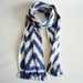 Sukan / Hand Paint ikat Silk Scarf - ikat shawl - ikat scarves - tribal scarf - silk scarf - ikat scarf - scarve scarf Blue, Navy Blue