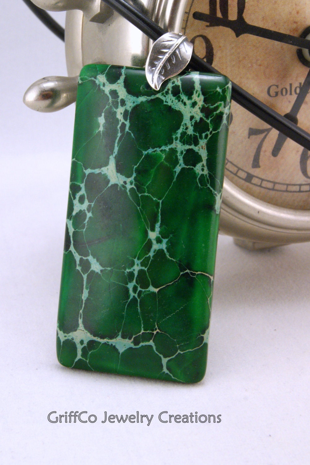 Green Impression Jasper Pendant IV