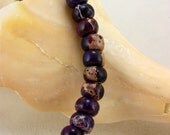 Purple Impression Jasper and Sterling Bracelet