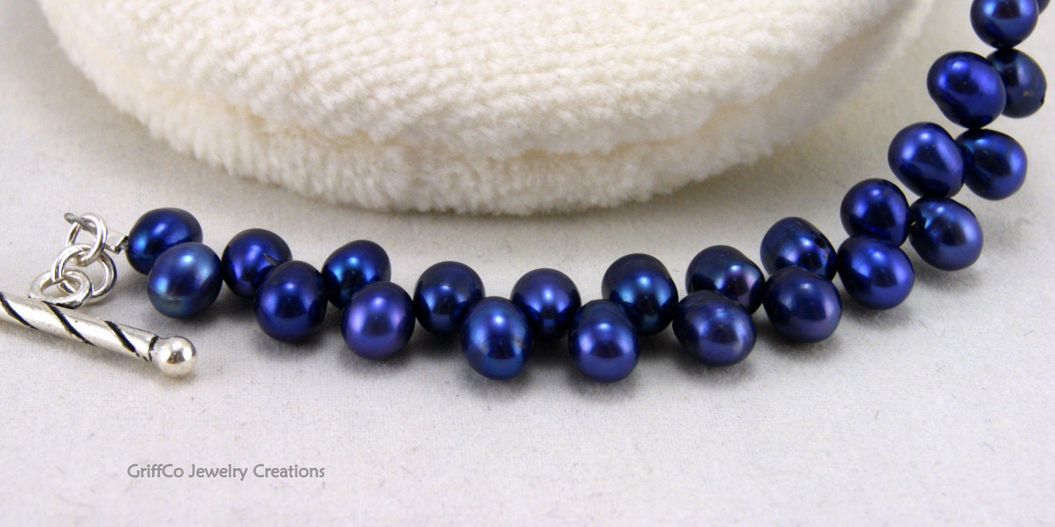 Blue Pearl Bracelet