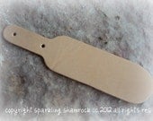 LEATHER keychain RECTANGLE style- perfect to add metal stamped discs