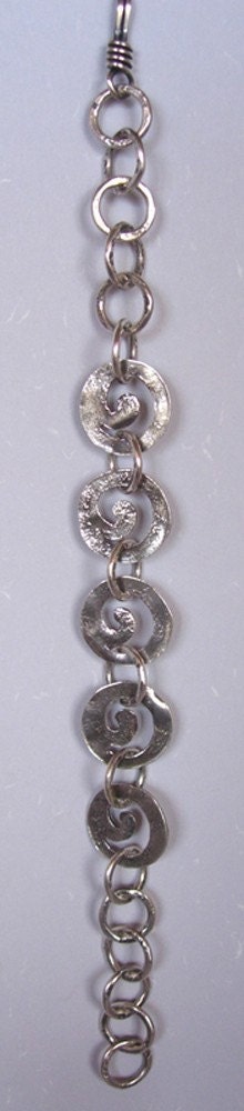 5 Spiral Silver Link Bracelet