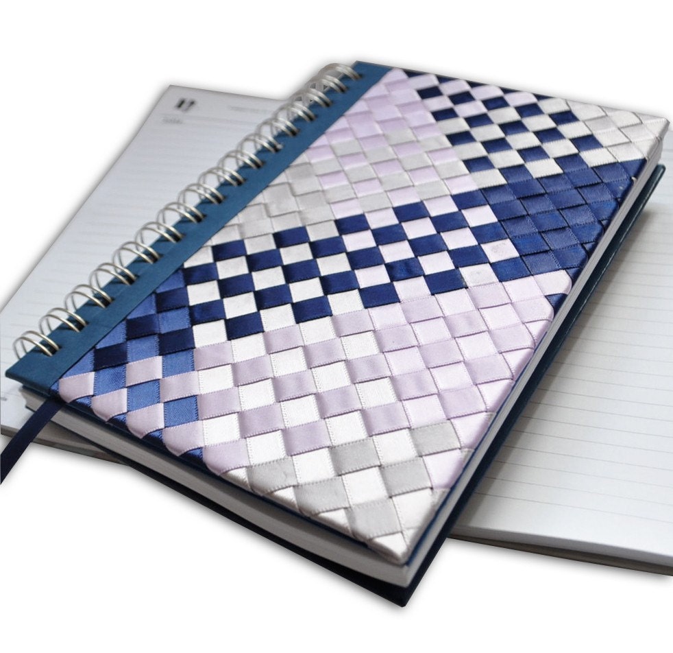 Journal with Inspirational Quotes, Medium 6 x 9, Diagonal Hand Weave, Custom Made