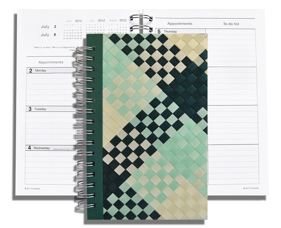 Planner, 2013 2014, Medium Size, Handmade, Choose Your Start Month