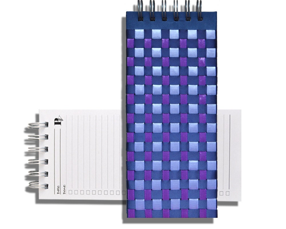 Shopping List Pad, Hand Woven With Satin Ribbons, To do List, Organizer