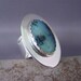 Blue Peruvian Opal Ring - Size 7 Sterling Silver - An Original by Lita