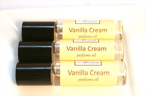 Vanilla Cream Perfume Oil - Roll On - African Vanilla Bean Sandalwood Sweet