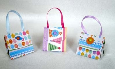 Set of 12 Birthday Purse Party Favors with Hershey Nugget Candy