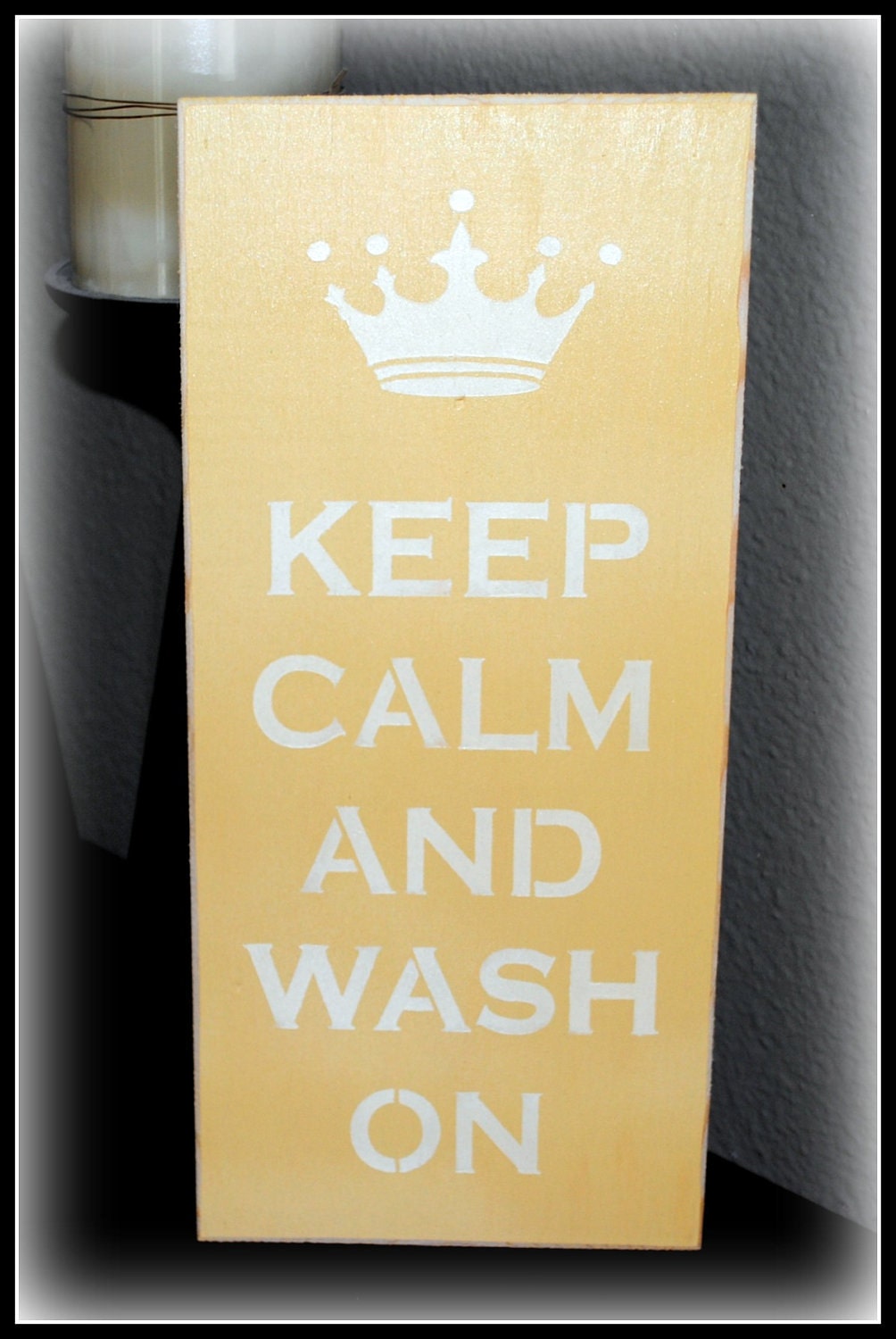 Wood Sign - Keep Calm and Wash On