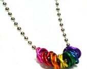 Chainmaille Jewellery, Chainmail Necklace, Mobius, Rainbow