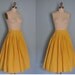 24HR ONLY 50 PERCENT OFF SALE ON ENTIRE SHOP.....50...vintage 1960s burnt yellow corduroy FALL HOLIDAY full skirt