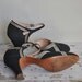 vintage 1930s 30s heels / 1930s rare designer glam sliver stripe heels / Sliver Tinsel Tree