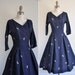 vintage 1950s silk cocktail dress/ 50s butterfly novelty designer cocktail dress/ Butterflies On My Shoulders