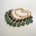 Emerald Green Lucite Crystal Statement necklace