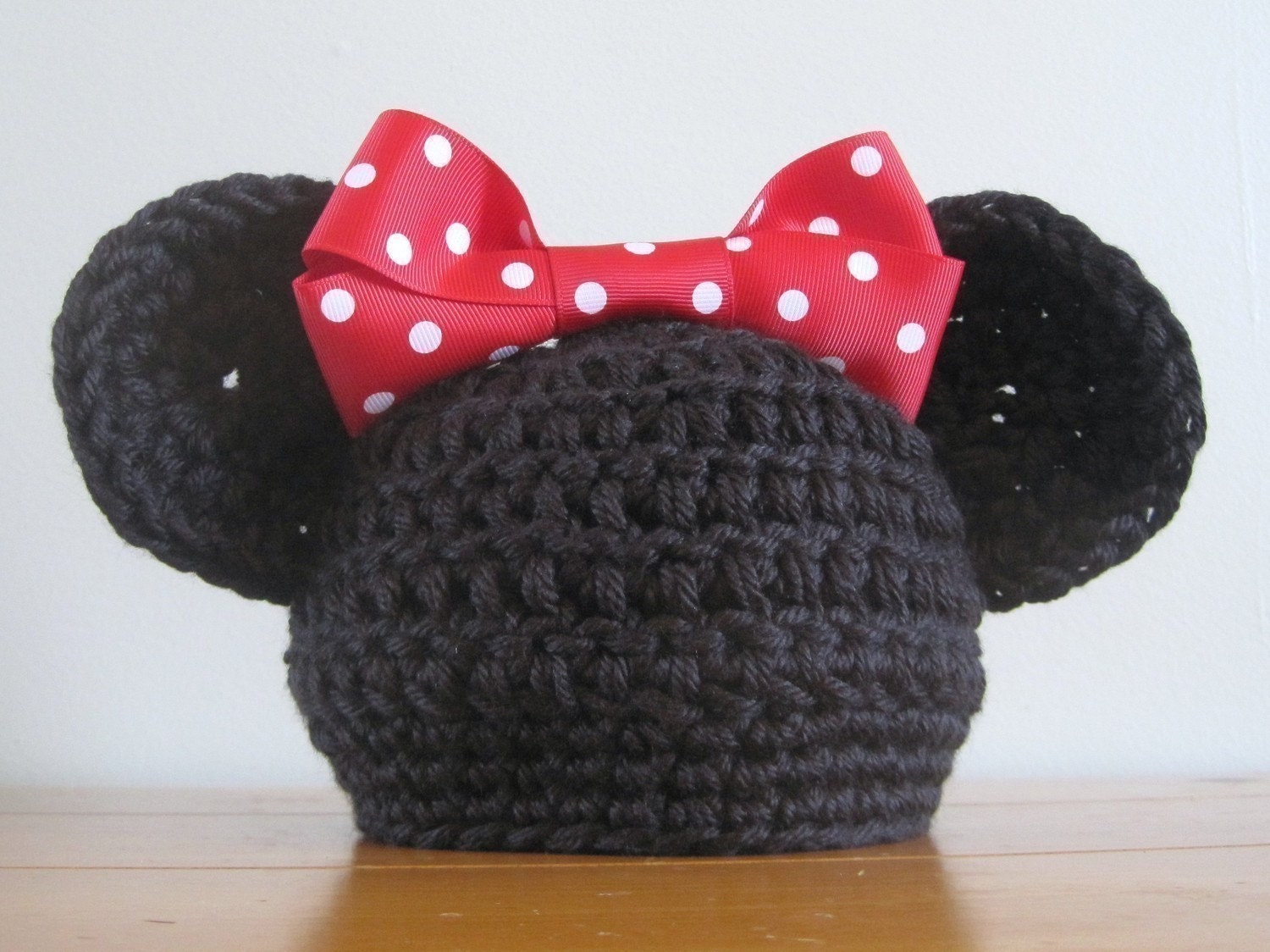 Minnie Mouse Hat with Red Bow