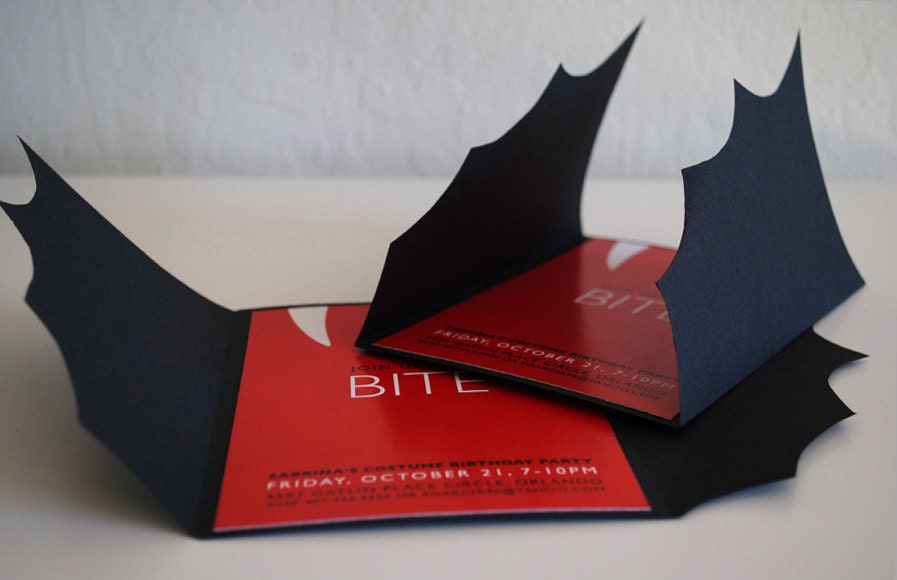 Vampire Invitation for Halloween or Costume Party
