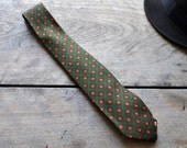 1960s deep green medallion tie
