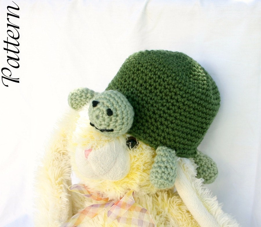 Child turtle hat PDF crochet pattern 12 month-teen beanie reptile green winter cap zoo animal round costume accessory photography prop