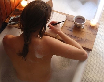 Reclaimed Wood Tub Caddy