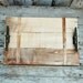 Cutting board/Serving Tray: Reclaimed wood, boat cleats, Large.
