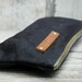 Waxed canvas pouch: Coal.