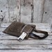 Waxed Canvas Reader: Truffle, with antique leather and fabric