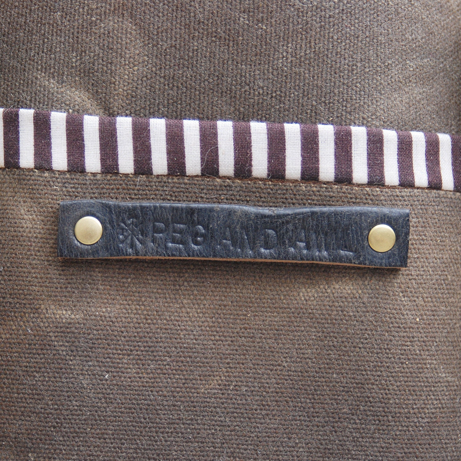 Waxed Canvas Reader: Truffle, with antique leather and fabric